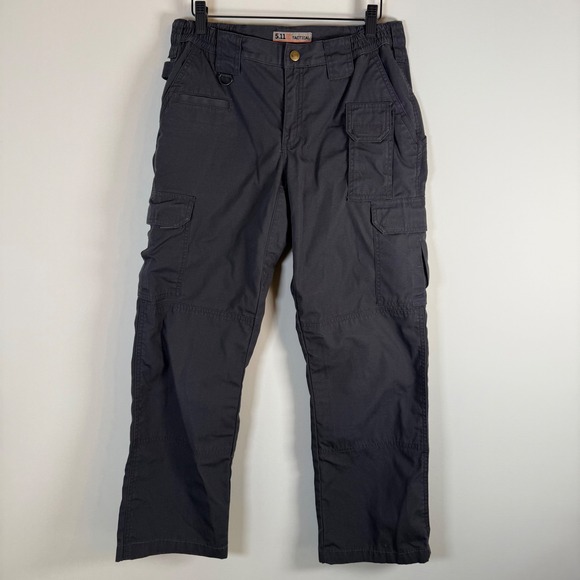 5.11 Tactical Pants - 5.11 Tactical Cargo Pants Size 6 Long Grey Ripstop Multi Pocket Utility Workwear